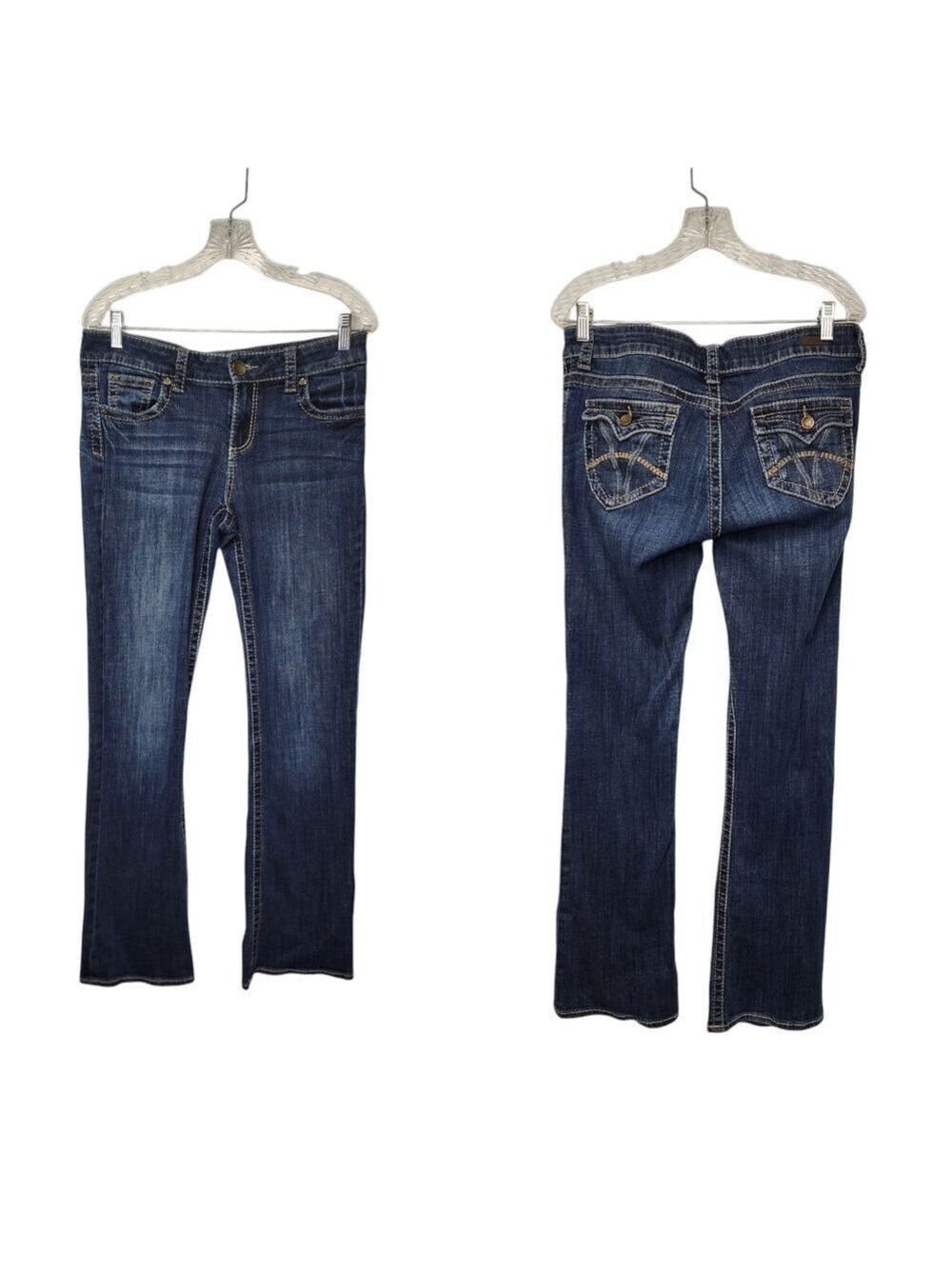 Rock & Republic Jeans Women's 16M Blue Studded BERLIN Boot Cut Denim Jeans
